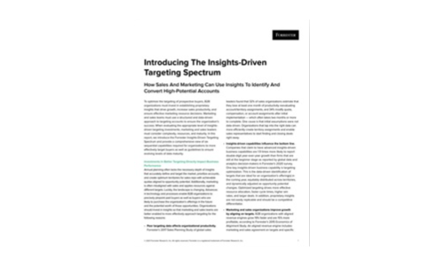 Informe de Forrester: Introducción del espectro de orientación impulsado por Insights