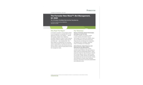 Forrester New Wave ™: Bot Management, Q1 2020