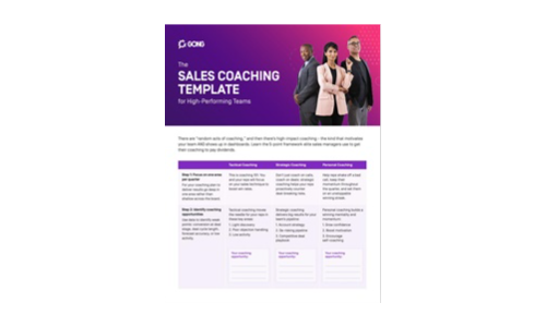 La plantilla de coaching de ventas para equipos de alto rendimiento